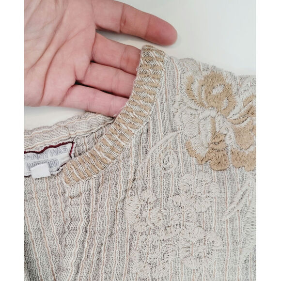 Johnny Was Workshop Voyager Tunic in Stripe, sz Large - Picture 3 of 14